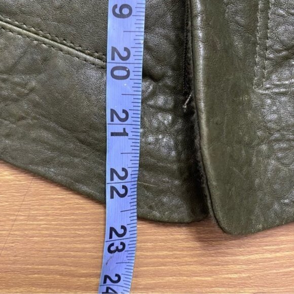 New Veda‎ x Lazerade Domino Moto Jacket Textured Leather Women Size XS NWT - Picture 8 of 9